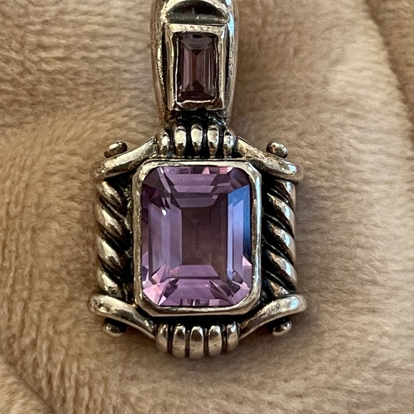 Beautiful Amethyst Sterling Silver Pendant - Picture 1 of 8